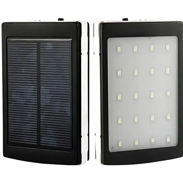 Повербанк на солнечной батарее 20000 mah + Фонарь Power Bank Solar / Портативная зарядка 1122 фото
