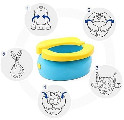 Складной дорожный детский туалетный горшок Banana Baby Toilet 0922 фото