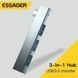 Хаб Essager Aluminum Alloy 3in1 Type-C to USB 3.0/USB 2.0 0138 фото 1