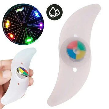 Велосипедний світлодіодний ліхтарик на спиці катафот RGB 0929 фото