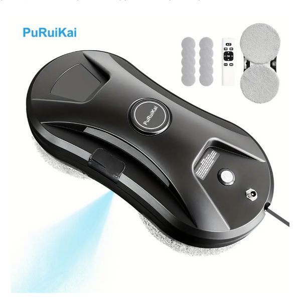 Робот для мойки окон PuRuKai HCR-11 Inspire IQ Cleaner с распылением воды черный 1653c фото