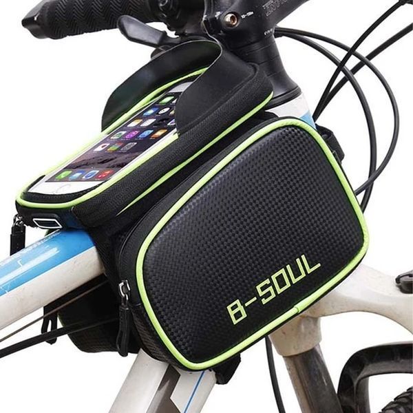 Велосумка на раму B-Soul C2R Touch Screen Green 0931 фото