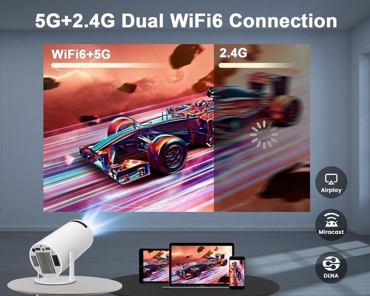 Домашній проектор Ultra HD проектор для домашнього кінотеатру 4К білий 1169 фото