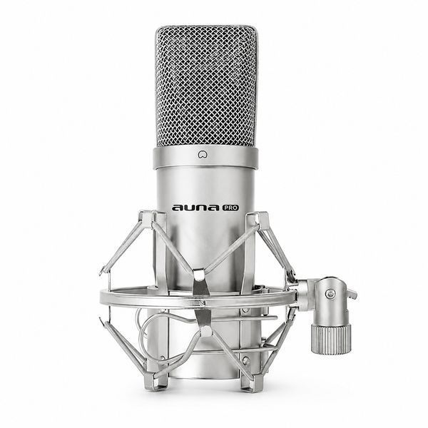 Мікрофон студійний USB Auna Pro MIC-920 сріблястий з виходом для навушників / конденсаторний мікрофон для стрімів і подкастів / USB-мікрофон для запису голосу та вокалу 2160 фото