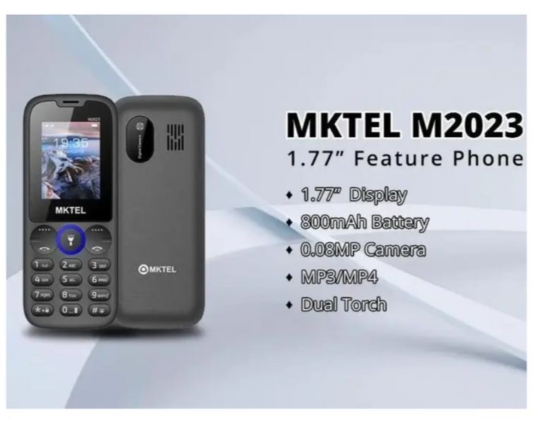 Мобільний телефон із клавішами MKTEL M2023 + камера, Black and Blue 2012 фото