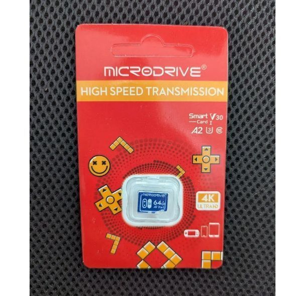 Карта пам'яті TF microSD Microdrive Class 10 A2 v30 на 64 Gb 0025b фото