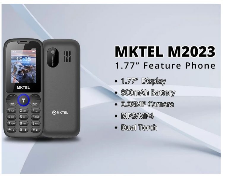 Мобільний телефон із клавішами MKTEL M2023 + камера, Red and Grey 2012b фото