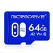Карта пам'яті TF microSD Microdrive Class 10 A2 v30 на 64 Gb 0025b фото 1