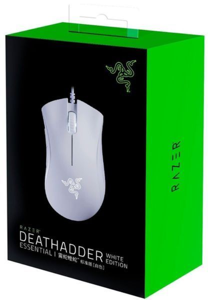 Геймерская проводная мышка Razer DeathAdder Essential 6400 dpi, White 1330a фото