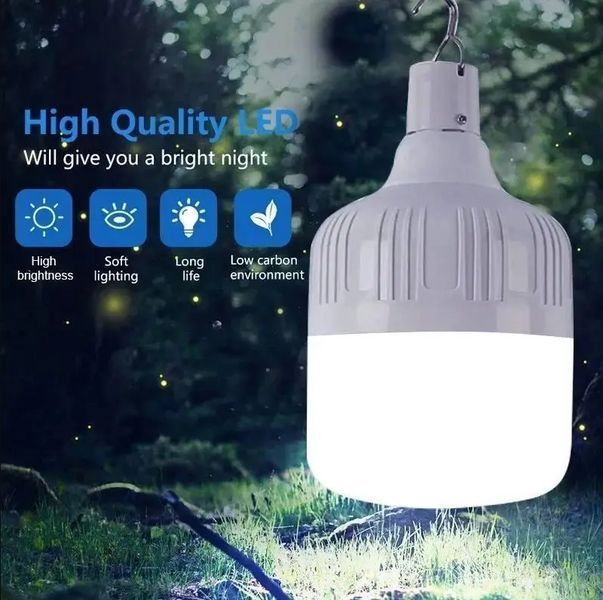 Акумуляторна LED лампа на гачку 30W з USB підзарядкою 0606 фото
