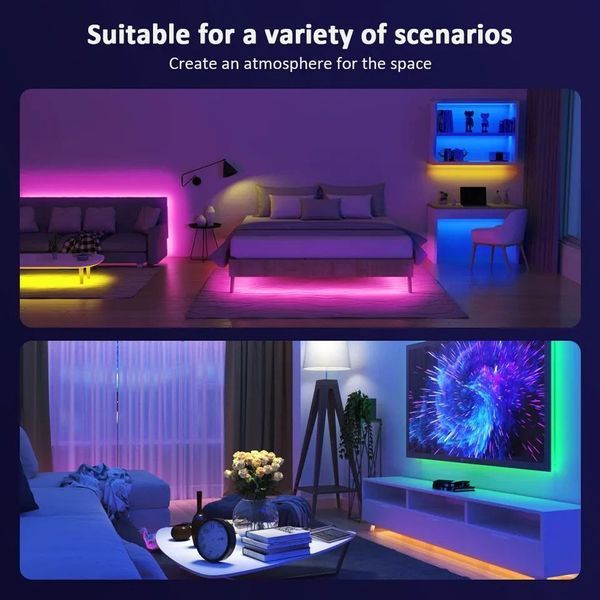 Светодиодная лента 5М USB RGB с подсветкой 0236 фото