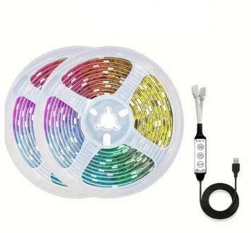 Світлодіодна стрічка Bluetooth 30 м RGB USB SMD5050 (2 котушки) 0833 фото
