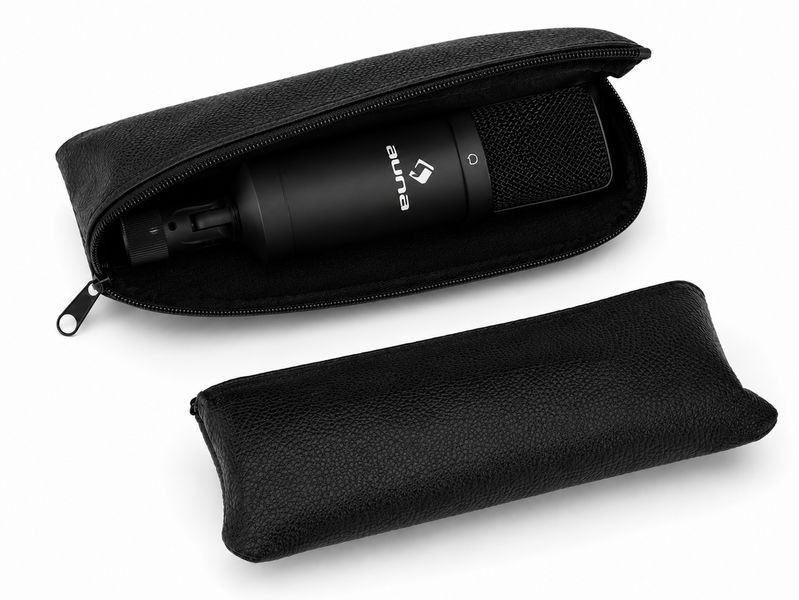 Мікрофон студійний Auna Pro MIC-900 USB чорний з кріпленням &laquo;павук&raquo; / конденсаторний мікрофон для стрімів і подкастів / USB-мікрофон для запису голосу 2159b фото