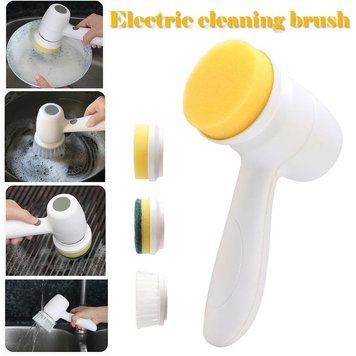 Бездротова побутова щітка для чищення, що обертається Electric Cleaning Brush 0461 фото