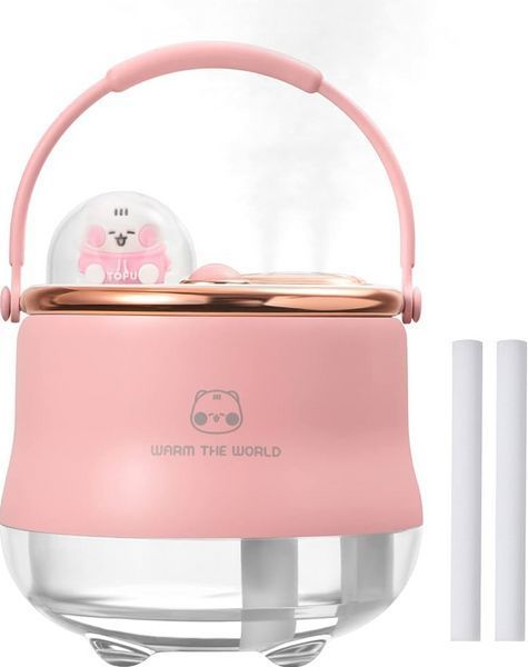 Портативный USB увлажнитель воздуха-ночник с уточкой Pink 0552a фото