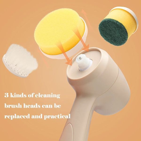 Бездротова побутова щітка для чищення, що обертається Electric Cleaning Brush 0461 фото