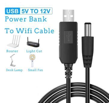 Кабель для Wi-Fi роутера - повышающий переходник USB-DC 12V 0132 фото