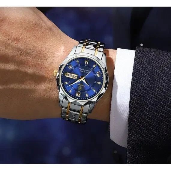 Мужские часы Poedagar Stava Blue / Классические наручные часы 1315с фото