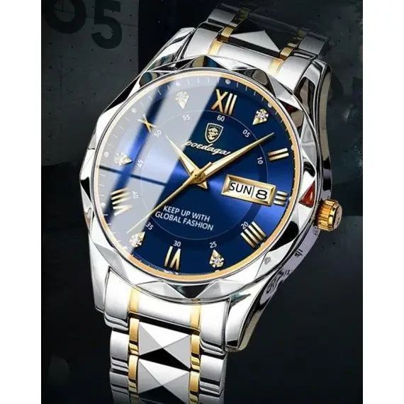 Мужские часы Poedagar Stava Blue / Классические наручные часы 1315с фото