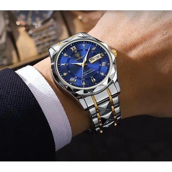 Мужские часы Poedagar Stava Blue / Классические наручные часы 1315с фото