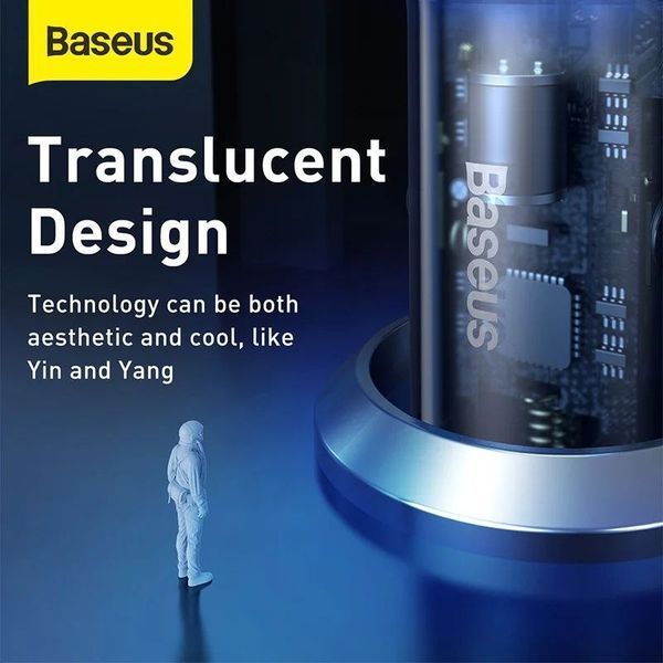 Автомобільний зарядний пристерій з швидкою зарядкою Baseus Particular 65w PPS PD/QC4.0 USB-C/USB-A 0462 фото