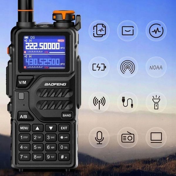 Портативная тактическая рация Baofeng K5PLUS / Мощная 10W / Дальность до 15 км / Профессиональная двухдиапазонная 1343 фото