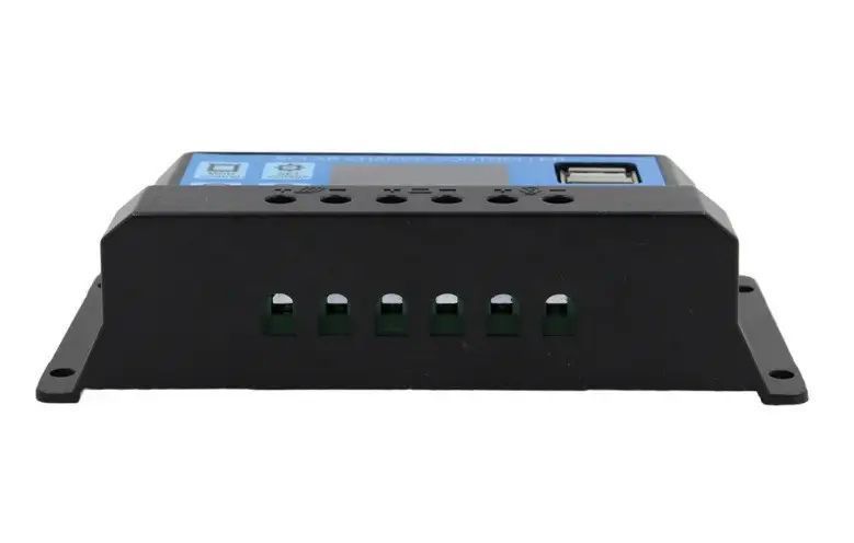 Контролер заряду сонячної батареї 30А 12В/24В / РК-дисплей / USB порти / Чорно-синій / Автоматичний 2119 фото