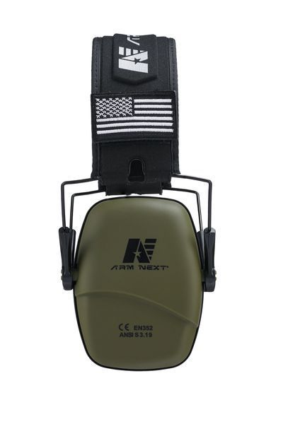 Оригінальні військові тактичні навушники Arm Next Green / Пасивні / NRR 25 дБ / Для стрільби та полювання / ABS 0838a фото