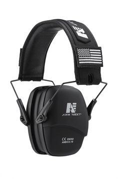 Оригінальні військові тактичні навушники Arm Next Black / NRR 25 дБ / Для стрільби та полювання / Матеріал ABS 0838 фото
