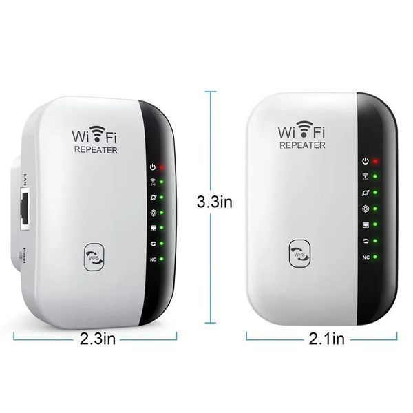Беспроводной репитер, усилитель сигнала Wi-Fi 300 Мбит/с 2.4G, фWhite (7 индикаторов) 0497 фото