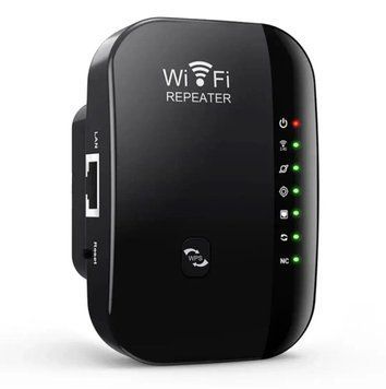 Бездротовий репітер, підсилювач сигналу Wi-Fi 300 Мбіт/с 2.4G, Black (7 індикаторів) 0498 фото