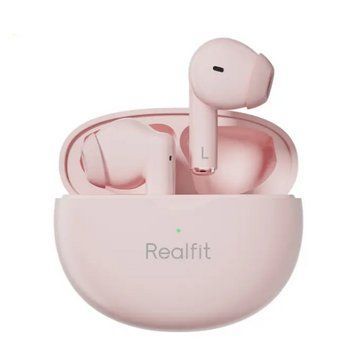 Шумопригнічуючі бездротові навушники Realfit F2 PRO Bluetooth Pink 0504c фото