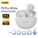 Шумопригнічуючі бездротові навушники Realfit F2 PRO Bluetooth White 0504b фото 2