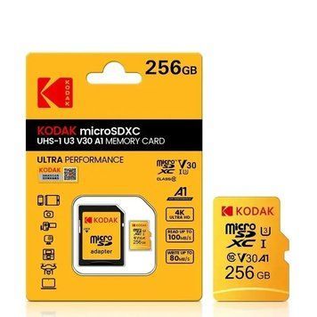 Карта пам'яті Kodak micro SD 256 Gb U3 A1 class 10 + адаптер 0198 фото