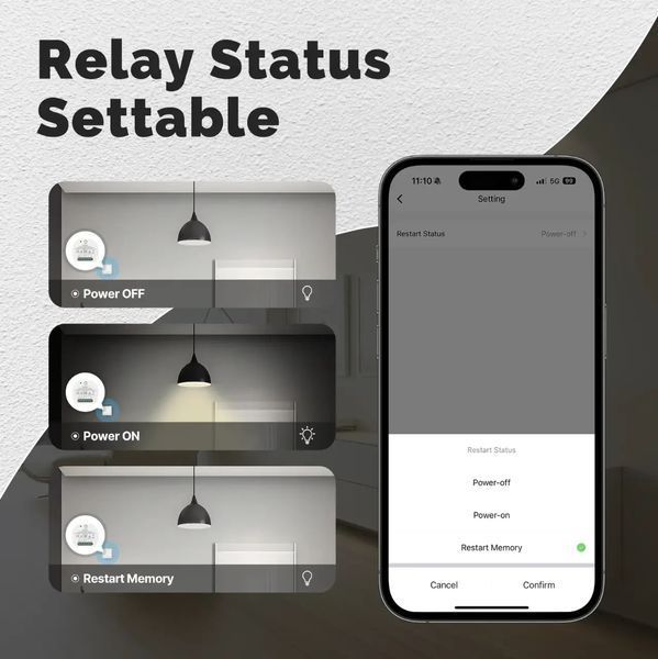 Розумний комутатор MOES Matter Wi-Fi / Універсальний модуль керування 2100 фото