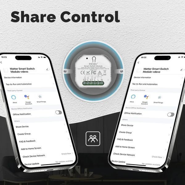 Розумний комутатор MOES Matter Wi-Fi / Універсальний модуль керування 2100 фото