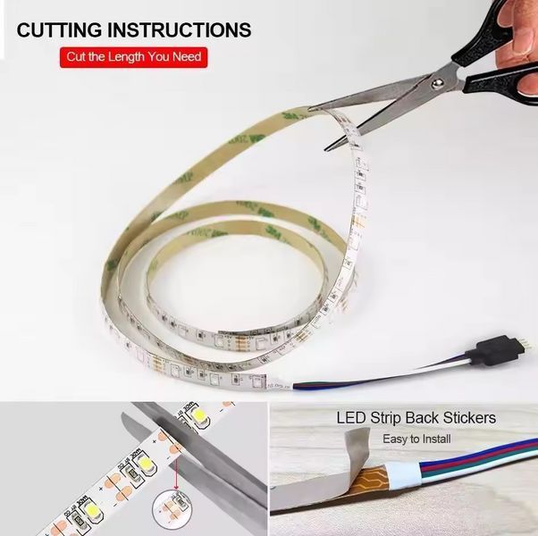 Світлодіодна стрічка з датчиком руху 5V USB LED 3м 0862a фото